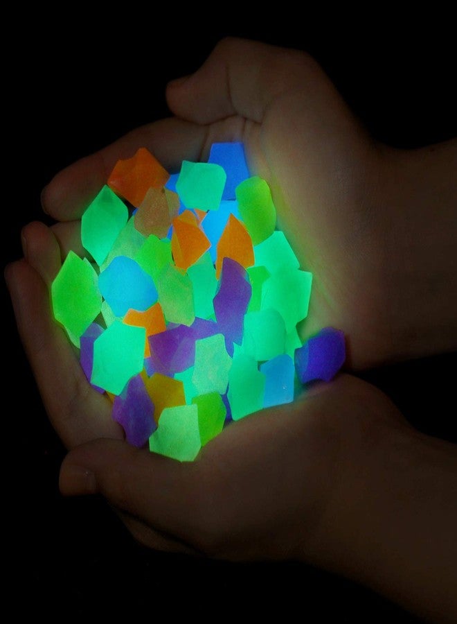 Oubest Fish Tank Decorations Rocks Little Glow in The Dark Aquarium Stones Fish Turtle Tank Pebbles Gravel Garden Rocks 300Pc 1.4cm - Image 5